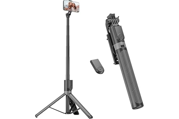 RISEOFLE 71” Phone Tripod & Selfie Stick, Portable All in One Extendable Cell Phone Tripod Stand, with Wireless Remote Contro