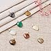 FASHEWELRY 20Pcs Heart Shaped Stone Pendants 15 Styles Healing Crystal Chakra Gemstone Rock Necklace Charms for Jewelry Making Hole: 2x5mm