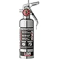 HalGuard Mini Fire Extinguisher for Vehicles, Race Cars & Trucks | Clean Halotron – No Powder, No Mess | Rechargeable & Safe for Engine, Interior, Electronics | UL Listed | Chrome 1.4 lbs