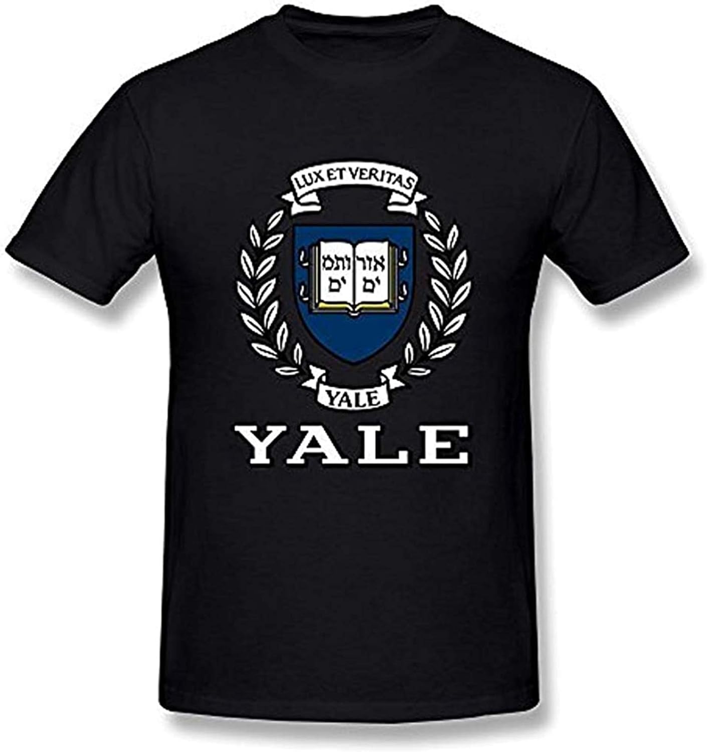 LONGXU Men's Yale University Logo T Shirt Black XL Amazon.co.uk Clothing