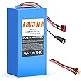 SOLLVIE 48V Lithium-Ion Battery Rechargeable with BMS, 10AH,15AH,20AH,Compatible with Various Power Devices (100-1200W) & Solar Storage (48V30AH)