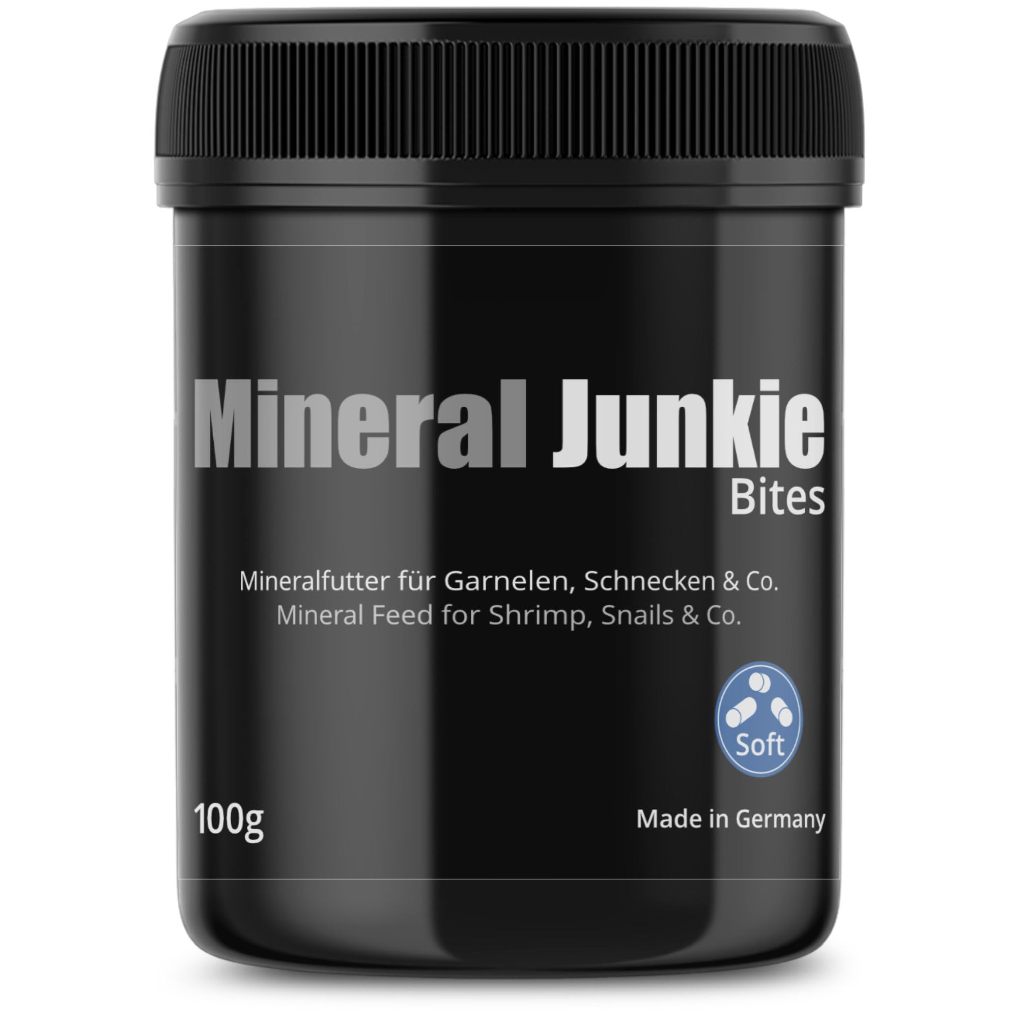 GlasGarten Mineral Junkie Bites | 100g - Premium Complementary feed for shrimps & snails, supplementary food/rearing food with minerals, soft bites