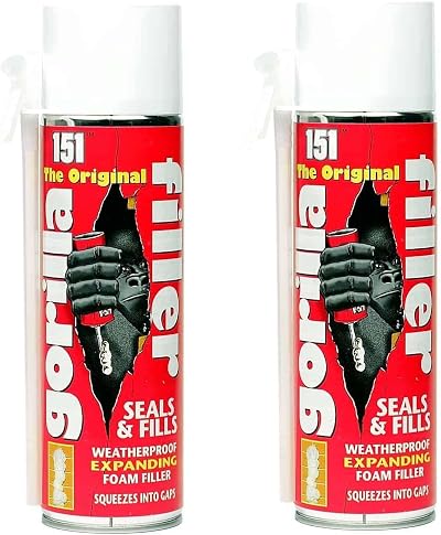 FERRIS Original Gorilla Filler 2x500ml Weatherproof Expanding Foam Sealant