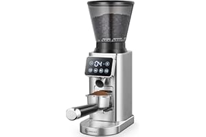 AMZCHEF Anti-Static Electric Coffee Grinder - Conical Burr Coffee Grinder with 30 Grind Settings for 1-12 Cups or up to 40 se