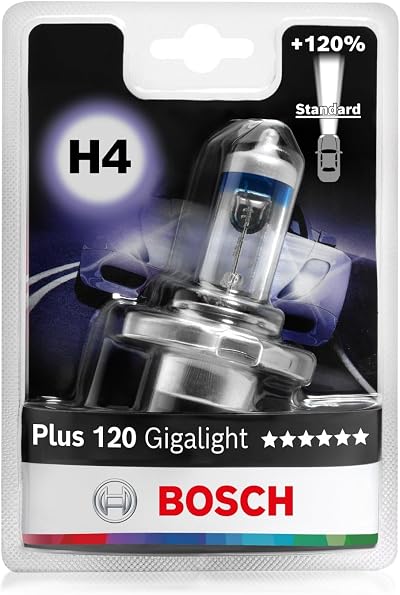 Bosch H4 Plus 120 Gigalight 12V 60/55W Headlight Bulb P43t