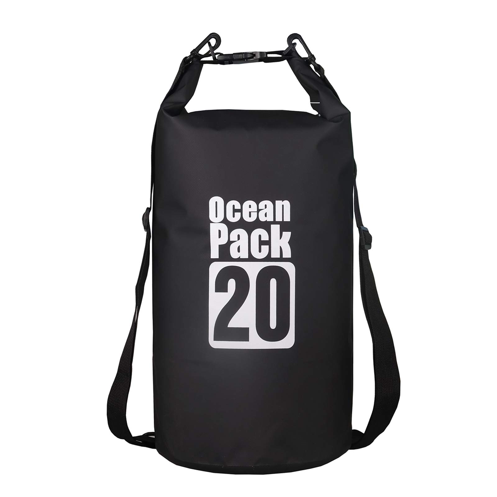 20L Black 500D Tarpaulin Heavy-Duty PVC Water Proof Dry Bag Sack for Kayaking/Boating/Canoeing/Fishing/Rafting/Swimming/Camping/Snowboarding