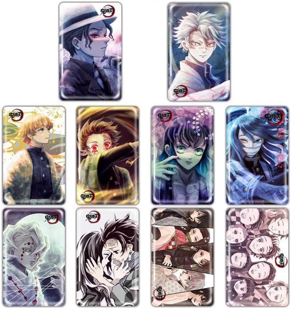Tiyila 10pcs/set Anime Demon Slayer Manga PhotoCard Poster LOMO Card Crystal Card Stickers Gift(H20)