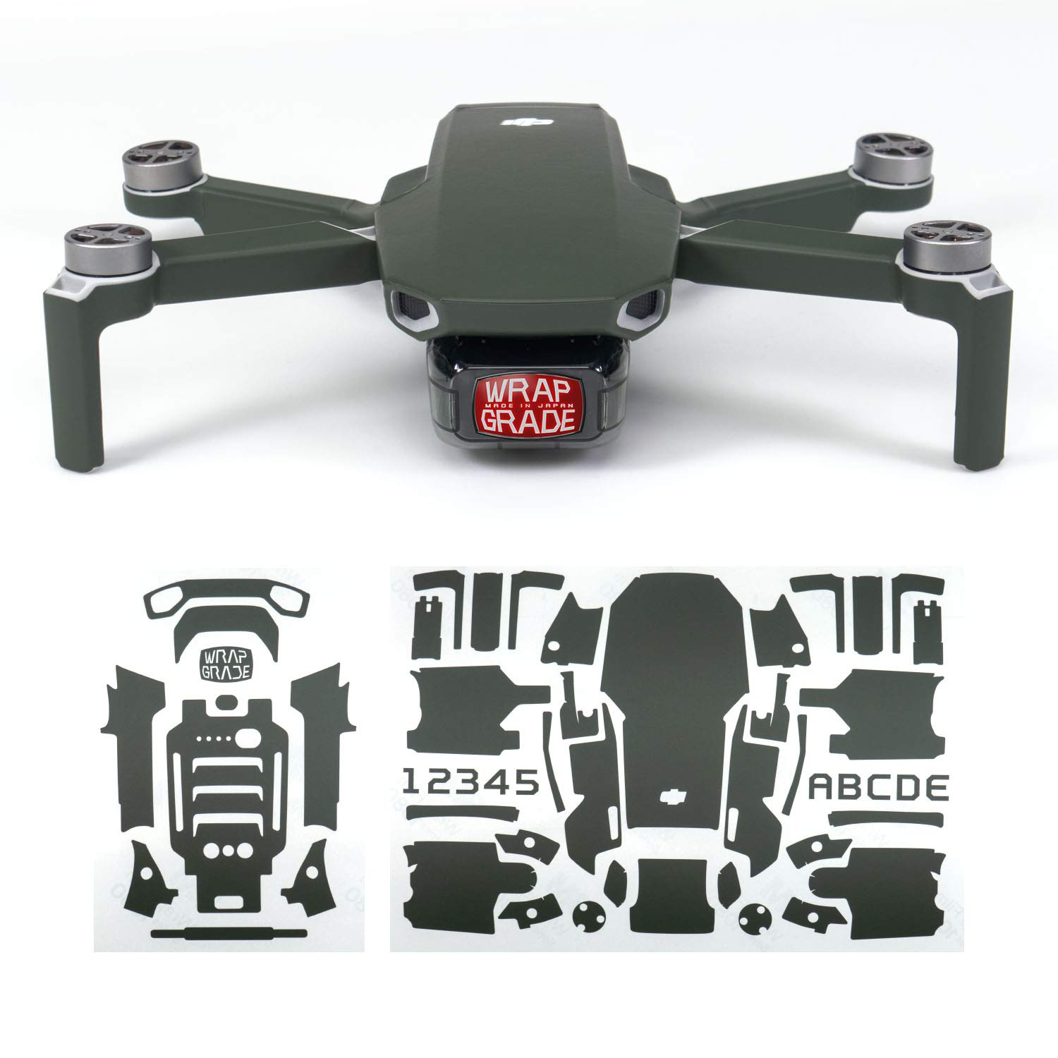 Wrapgrade Skin Sticker compatible with DJI Mavic Mini (ARMY GREEN)