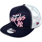 New Era NY New York Yankees 9FIFTY A-Frame Trucker Snapback Cap, Adjustable Hat Black