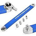 UPIRT Offset Extension Wrench, Extension Wrench with 1/2", 1/4" and 3/8" Square Drive Adapters, Wrench Extender Tool for Car