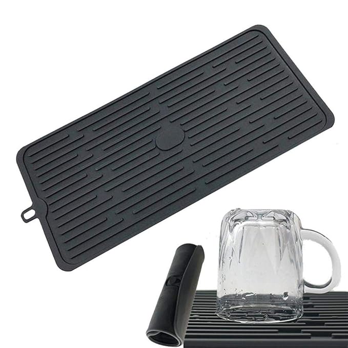 Silicone Dish Drying Mat Kitchen Tableware Pad Washing Sink Glass Rack