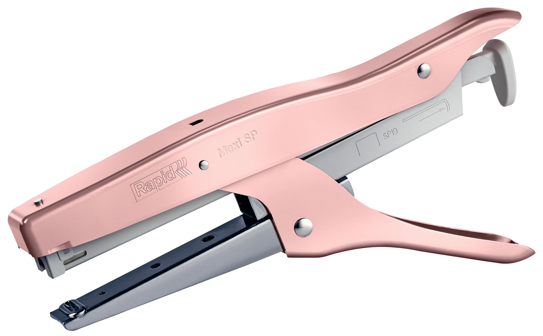 Rapid Maxi SP19 Stapling Pliers, 20 Sheet Capacity, Uses SP19 Staples, Ergonomic Design, Includes Staples, Metal, Pink, 5001084