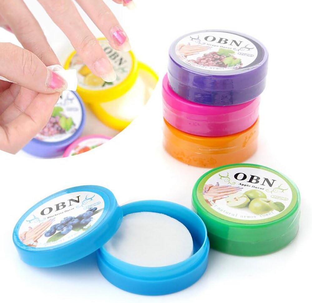 Meimeile Nail Polish Remover Pads Oil Clean Wipe Tool Cotton Pads Wet Paper Towel Fruit Scent( 6 Boxes)