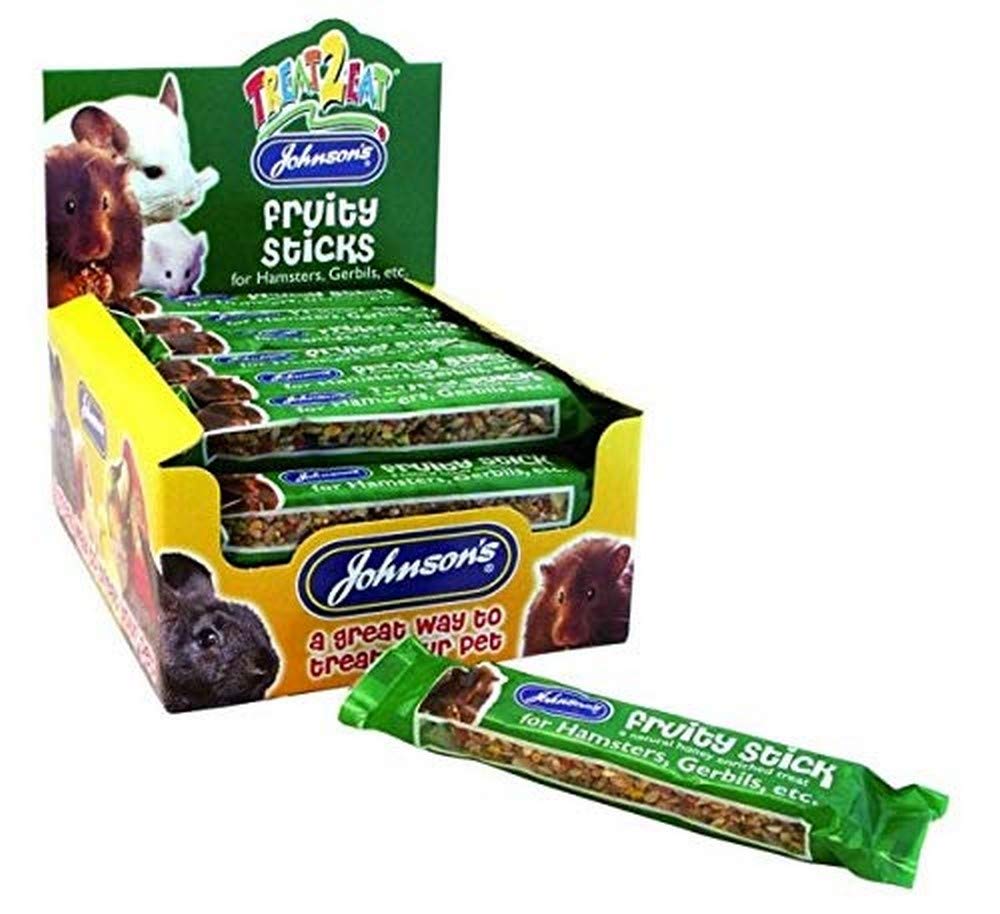 Johnsons Bulk Box Treat 2 Eat Fruity Sticks For Hamsters 28x45gm