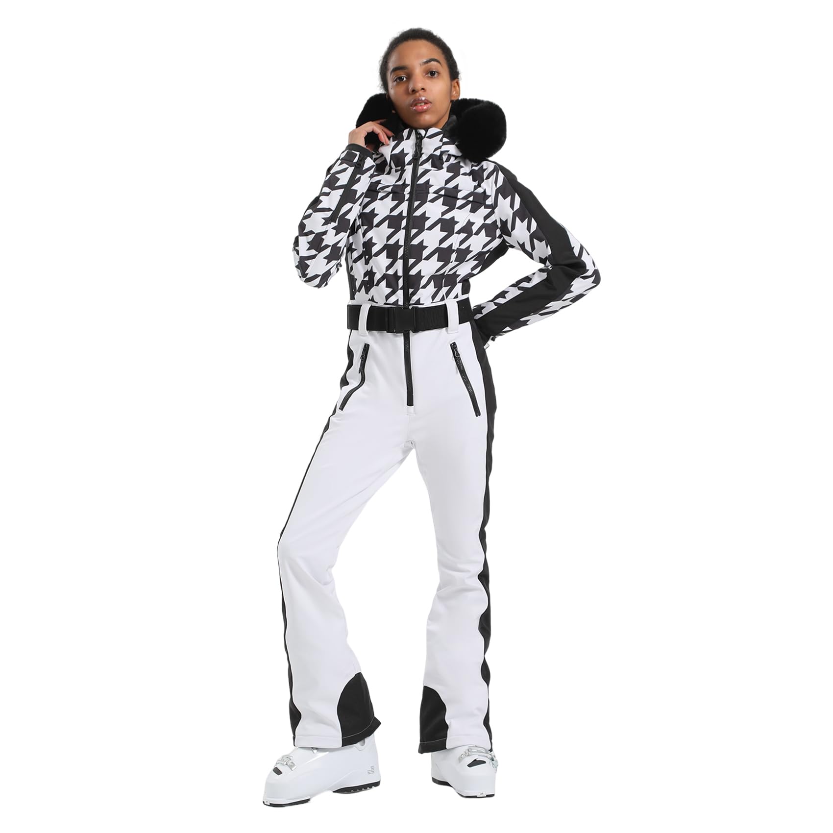 Photo 1 of *USED Zipper is broken*GSOU SNOW Ski Suit Women One Piece Snowsuit Snowboard Slim Insulated Jumpsuit Waterproof Windproof for Snow Sports, size: M