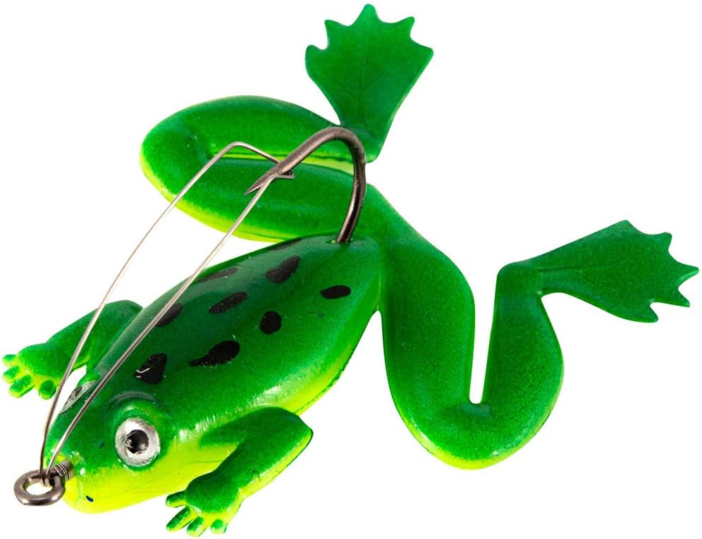 MODAO Top Water Floating Frog Lures Kit for Bass Perch Snakehead Fishing Artificial Soft Plastic Bait Fishing Lures and Baits 6cm