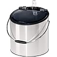 OGGI Wine & Ice Bucket- Ice Bucket with Lid & Ice Scoop, Wine Chiller Bucket, Tabletop Wine Chiller Holds 2 Bottles, Bar Set is Great Addition to Bar Cart or Home Bar Accessories, 4-Quart
