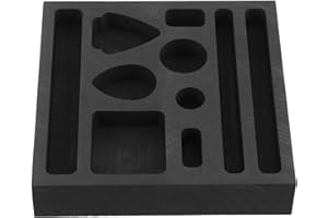 HOMSFOU 10-Hole Graphite Ingot Mold Casting Crucible for Metal Melting Jewelry Making Smelting Kit