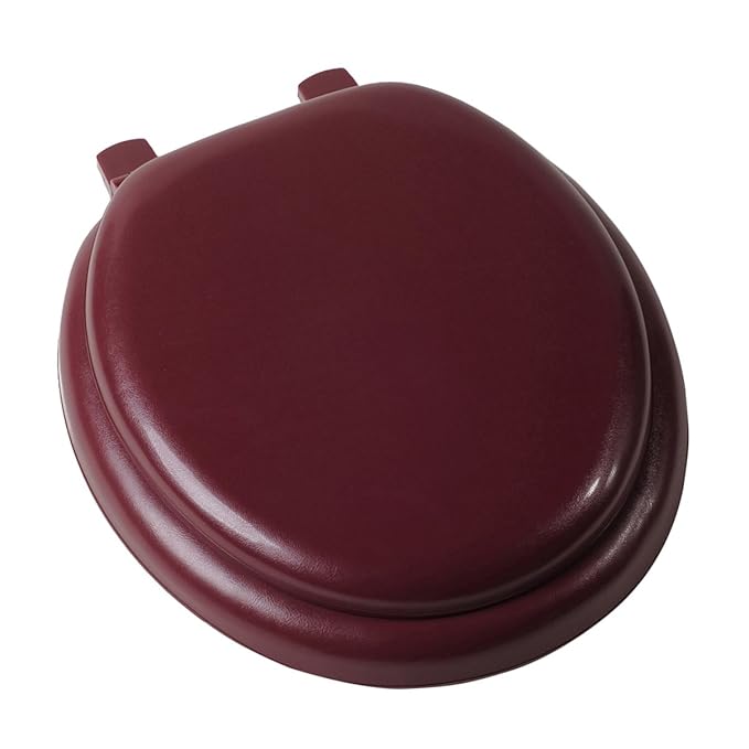 Deluxe Claret Burgundy Soft Cushion Round Toilet Seat AntiMicrobial