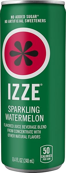 IZZE SPARKLING JUICE BEVERAGE BLEND, WATERMELON, NO SUGAR ADDED, 8.4 FL OZ, 24 CANS