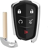 Key Fob, Keyless Entry Remote Fits for Cadillac XT5 2017 2018 2019, XT4 2019, Smart Proximity Key Fob Replacement HYQ2EB 13510245 433Mhz