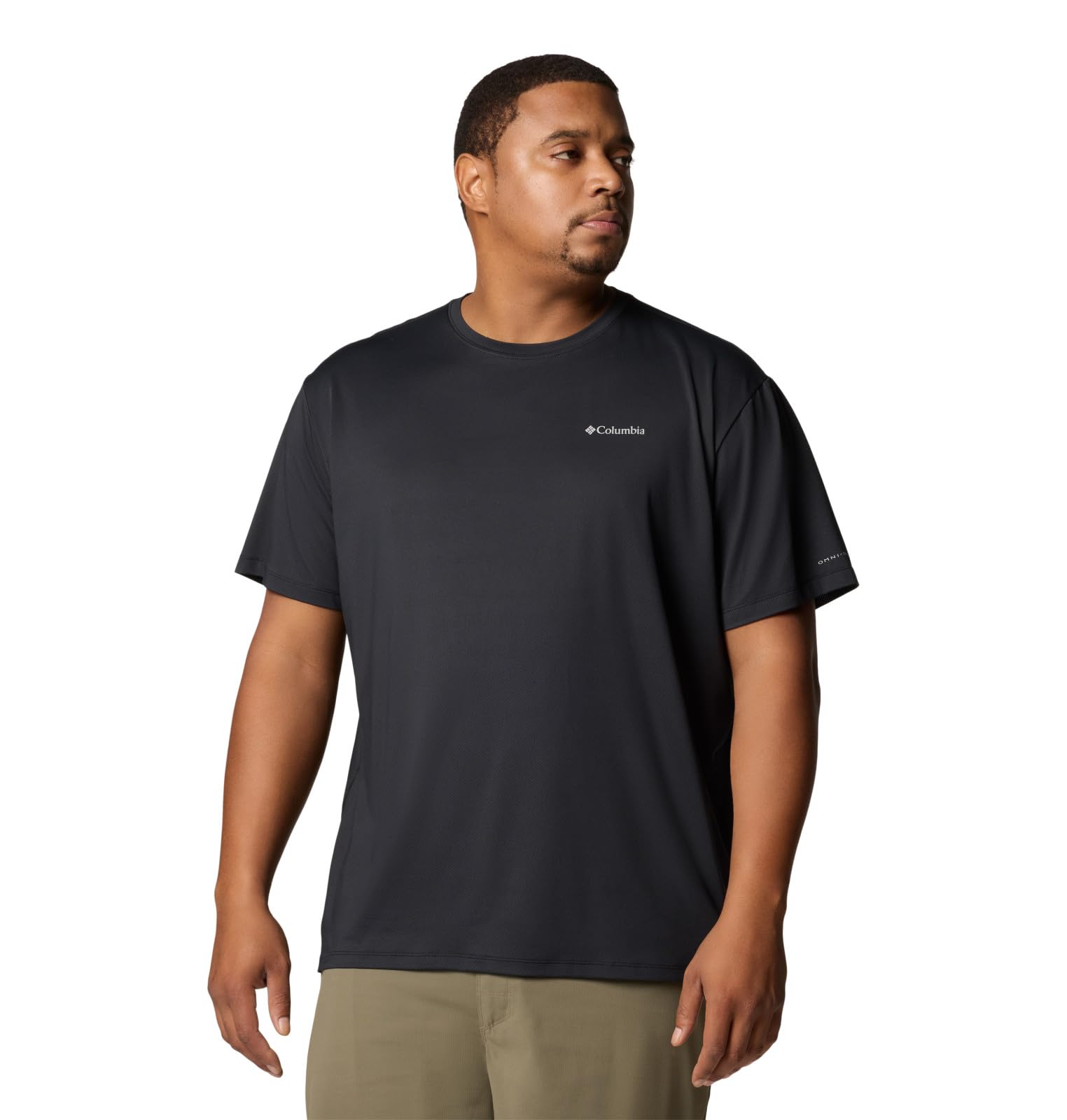 Columbia Men’s Tech Trail Utility Short Sleeve Crew, Black, X-Large Tall