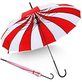 Pagoda Parasol Umbrella With Long Handle, Vintage Sun Umbrella For Photo Shoots, Stage Props, Travel And Rain Protection