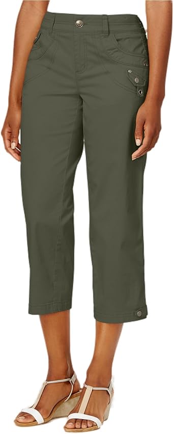 Style Co Womens Embroidered Comfort Waist Capri Pants At Amazon