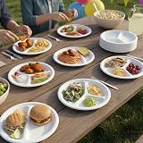 1ABOVE 10 Inch 3 Compartment Sugarcane Plates 50 Pack Eco Friendly Biodegradable view 8