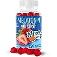 Dippin' Dots - Melatonin Sleep Support Gummies (120 Count) Strawberry Sunset Creme Flavor Chews | 2.5mg Per Gummy Sleep Supplement for Children and Adults | Supplement for faster Faster & Longer Sleep