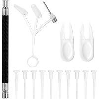WellSale Exercise Ball Air Stopper Plug Kit, 5 Pieces, Plastic Replacement Valve Pins For Yoga Ball, White