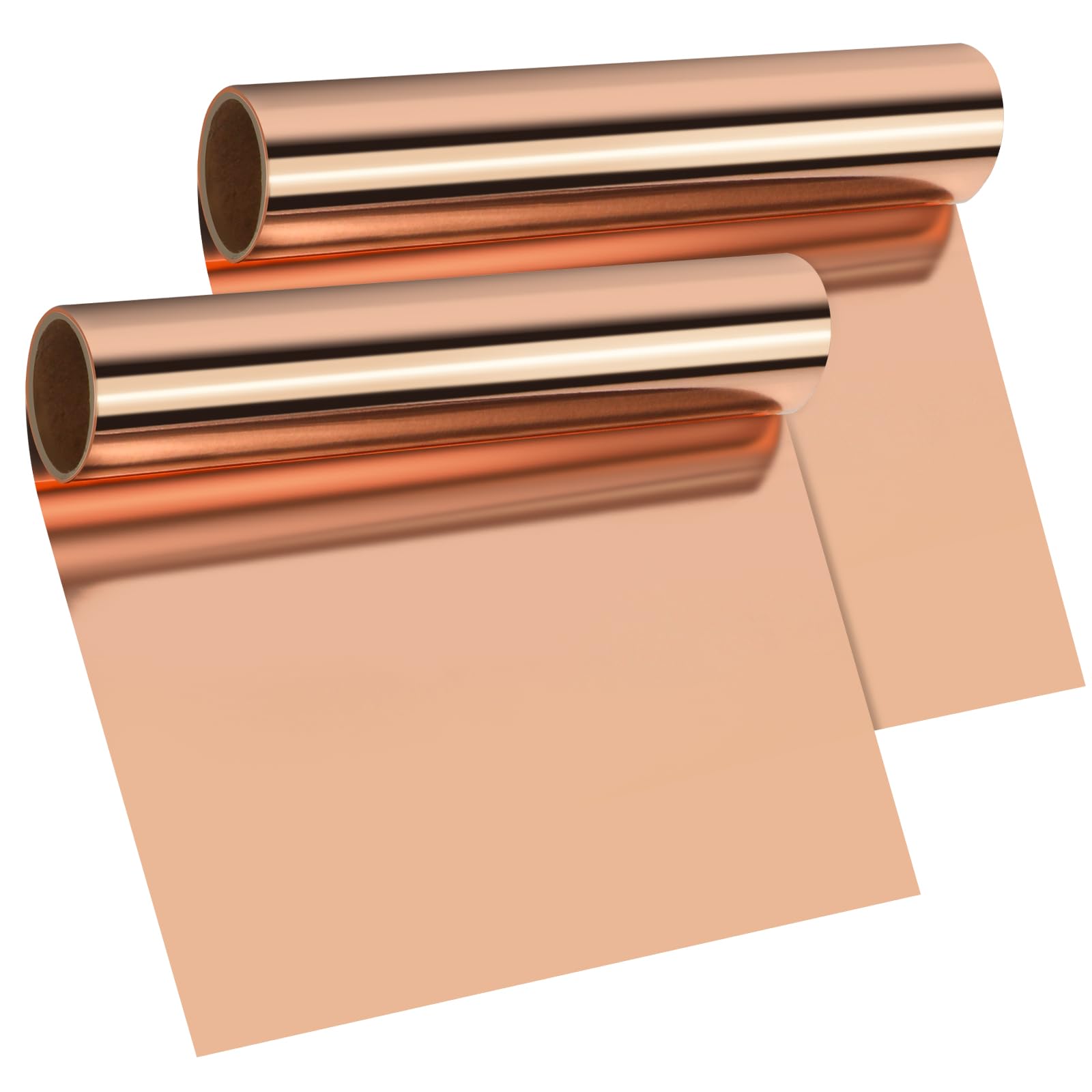 Photo 1 of 2pcs Thin Copper Sheet Roll 99.99% Pure Copper Foil for Crafts Bendable Soft Copper Sheet 137.8x3.94x0.001 Inches Flashing Strip Metal Plate 3500mm x 100mm x 0.03mm