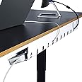 PAMO Cable Management Under Desk for Easy mounting Under-Table I Set of 2 - with 10X Cable Ties I Desk Organizer for Office/Home Office Table Thoughtful Cable Tray Holder