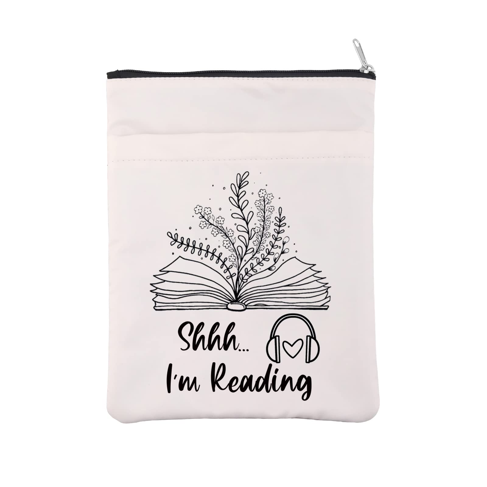 Audiobook Reader Book Sleeve Audiophile Gift Audiobook Lovers Book Cover I’m Reading Gift For Bibliophile Bookish Book Nerd (Shhh Reading BM)