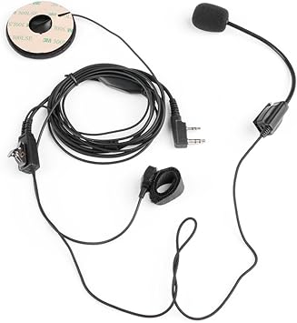 LIYUDL 2Pin Helmet Motorcycle Race Two Way Radio Headset Microphone For Kenwood Baofeng