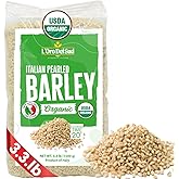 L’Oro del Sud - Organic Pearled Barley, 3.3 lb (1.5 kg) Italian Barley Whole Grain USDA Certified Mediterranean Diet Friendly, Product of Italy, (Barley)