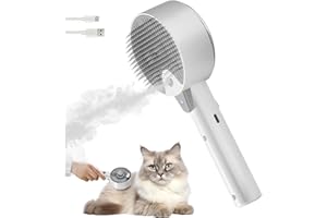 ROLEMON Cloud Care Cat Brush for Indoor Cat Steam Brush for Shedding Spritz Defur Comb for Cats Dogs Steam Brushes for Long Short Hair Cats Dogs Pet Steam Brushes for Massage Grooming Self-Cleaning