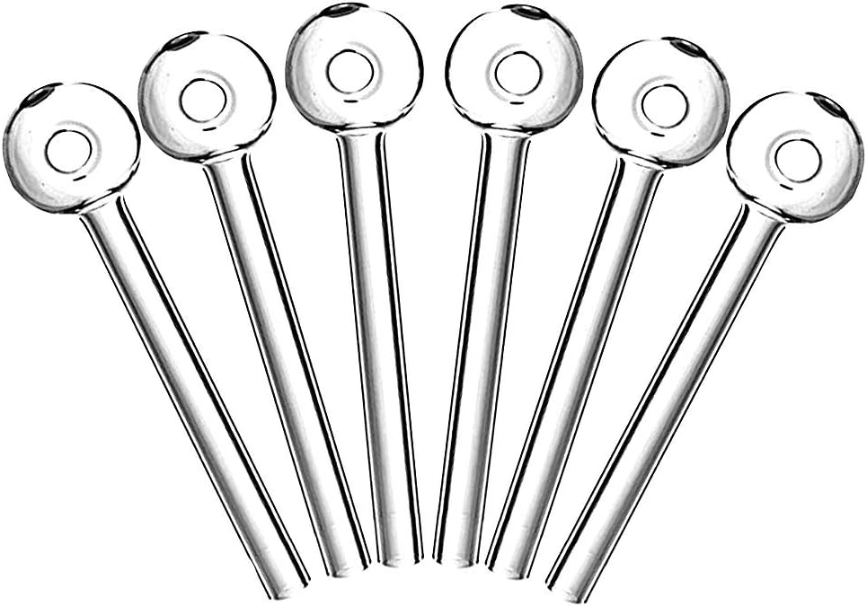 Daisy Symons Thick Heat Resistant Pipe Handheld Oil Burners 4.7 Inch (8 Pieces)