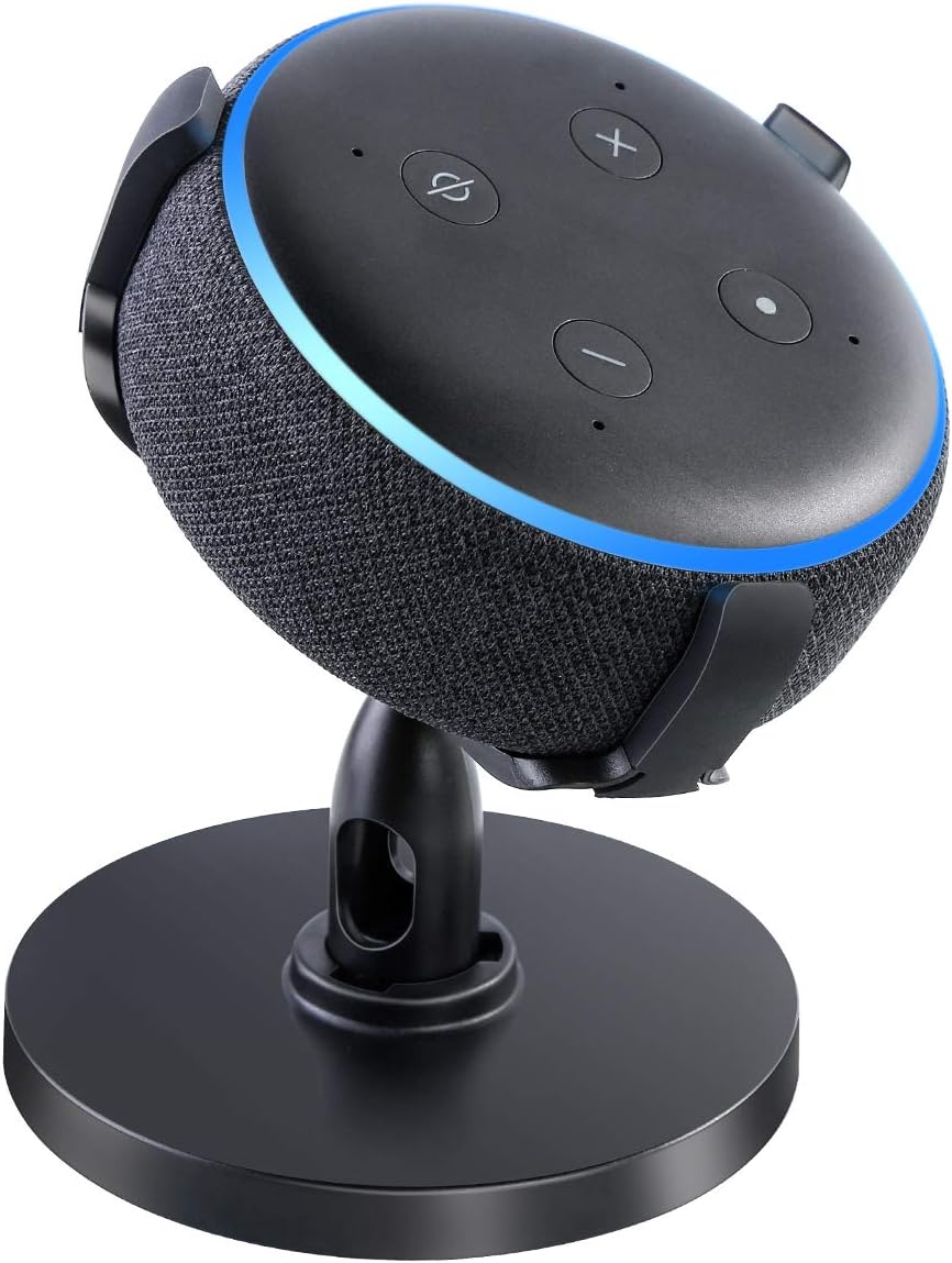 Outlet Wall Mount Hanger Stand for Echo Dot 4rd Generation, A Space-Saving Hanging Holder for Your Smart Home Speakers with Cord Management