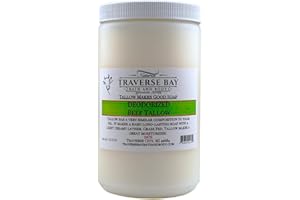 Traverse Bay Bath and Body BEEF TALLOW DEODORIZED Non Hydrogenated Soap making supplies. 32 FL Oz DIY projects.