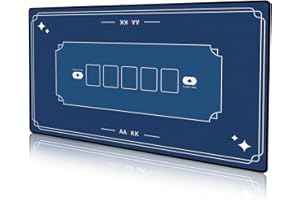 AAXKK 47 x 27 Small Blue Texas Hold'em Poker Mat Portable Poker Table Tops Cards Game Mat Pad Topper Waterproof, Easily Clean & Glide Over, Anti-Slip, Odorless