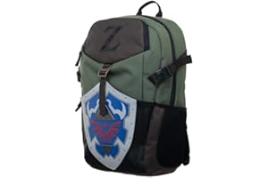 BIOWORLD Nintendo Zelda Video Game Link Shield Green Canvas Backpack