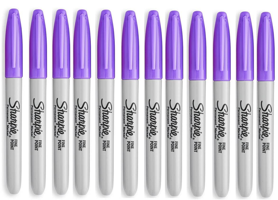 Sharpie Fine Point Permanent Marker Ultra Violet 12 Pack