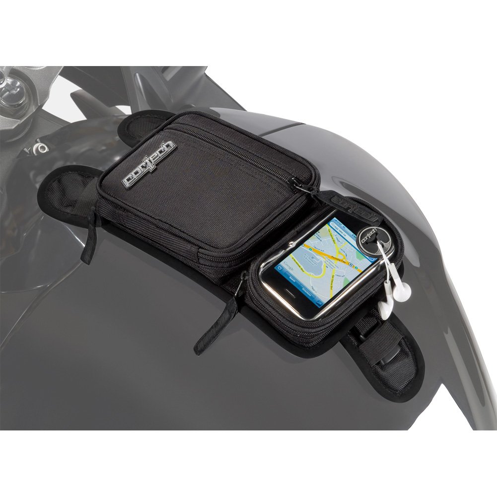 Cortech Micro Motorcycle Tank Bag Black / 10” L x 5.5” W