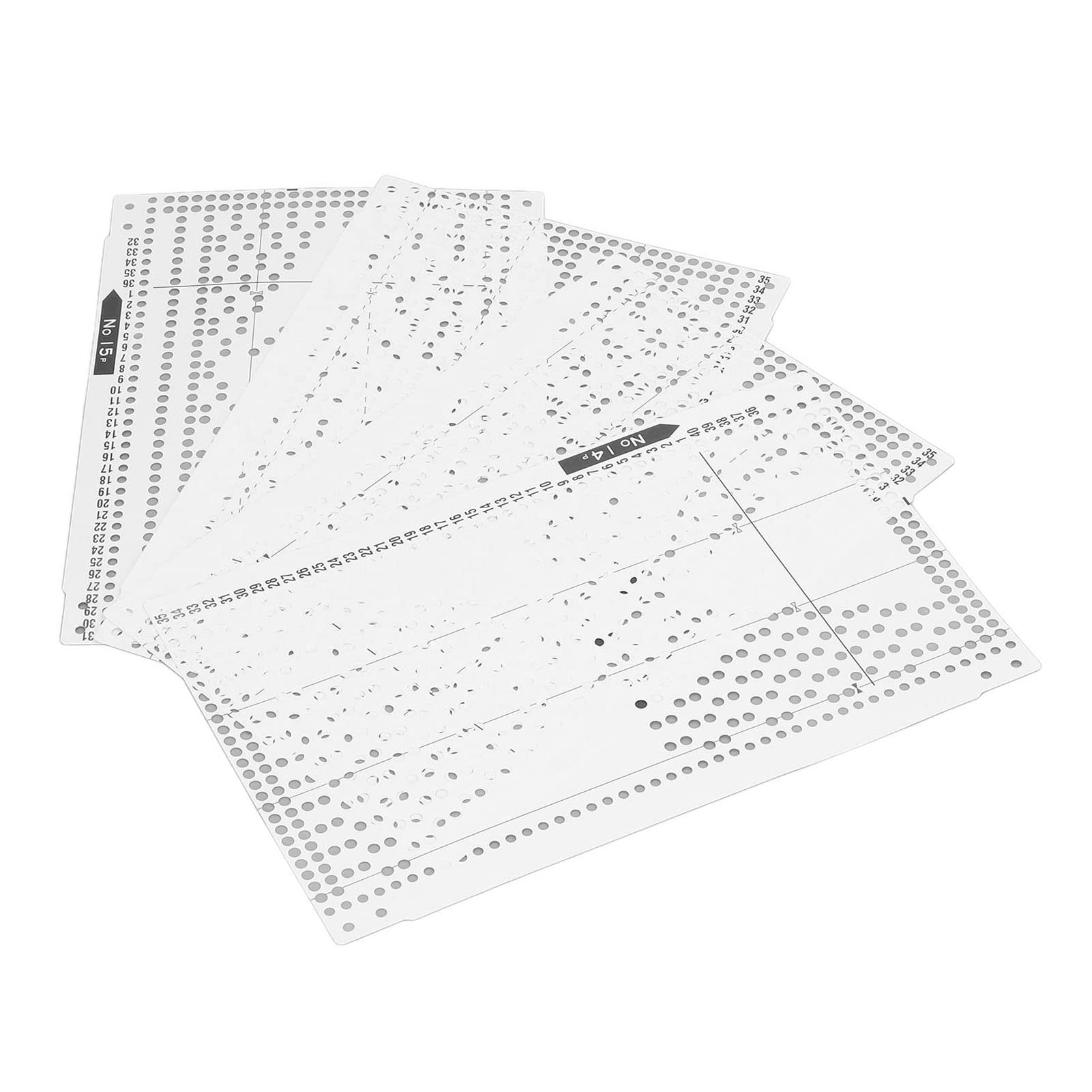 15Pcs Knitting Machine Punch Card, 24 Stitch Pre Punched Card Kit Roll Stitches Punch Card, DIY Flower Card Knitting Machine Accessories for KH868, for KH860, for KH881, Fo