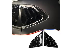 MUXEE 2Pcs Rear Side Window Louvers Air Vent Scoop Shades Cover Blinds Trim for Hyundai Tucson 2016 2017 2018 2019 2020 2021 - ABS Bright Black Sport Interior Accessories（NOT FIT SEL Models）