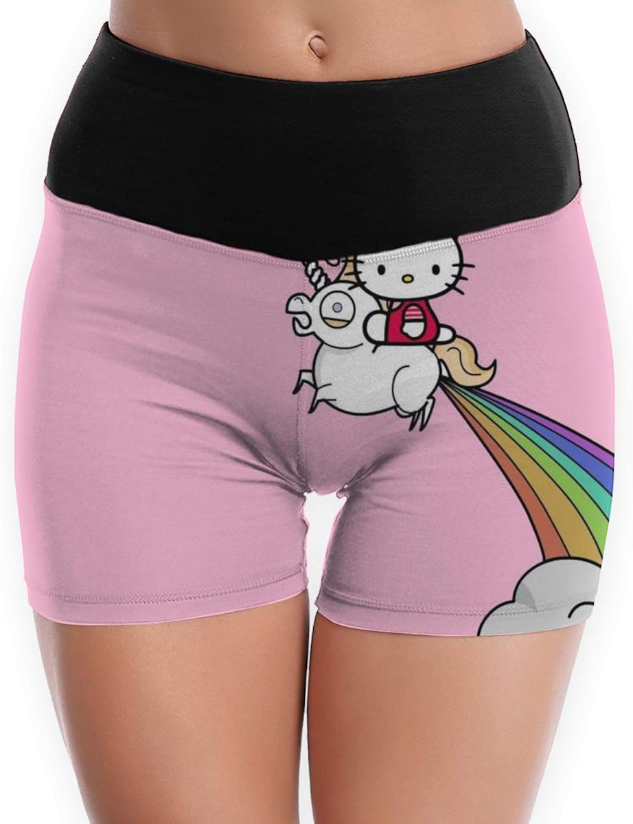 Yoga Shorts Pants Hello Kitty with Unicorn
