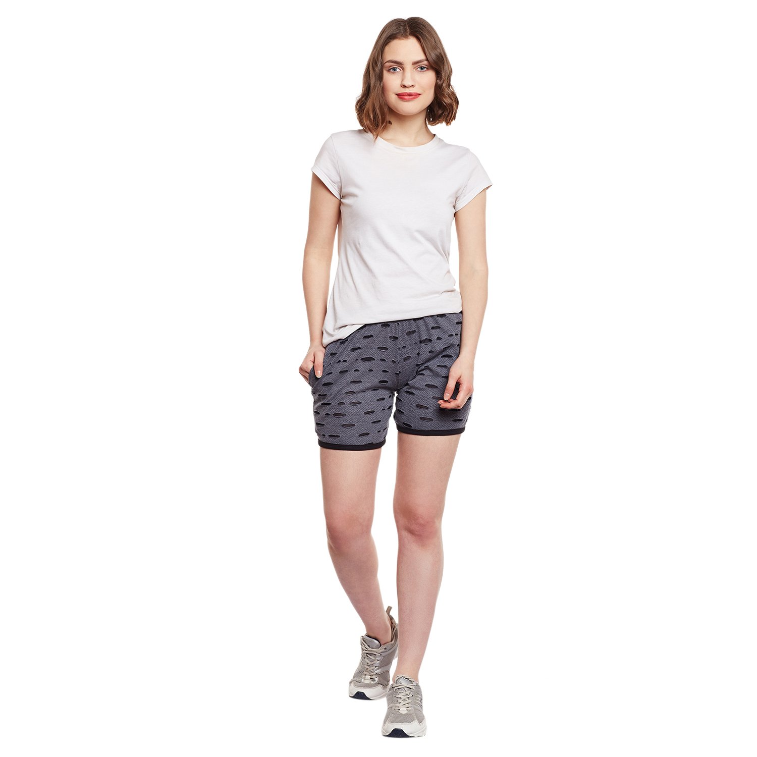 vimal ripped look shorts for women