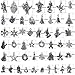 Christmas Charms, Jewelry Findings Making Accessory for DIY Necklace Bracelet 50 pcs (Antique Silver Xmas)