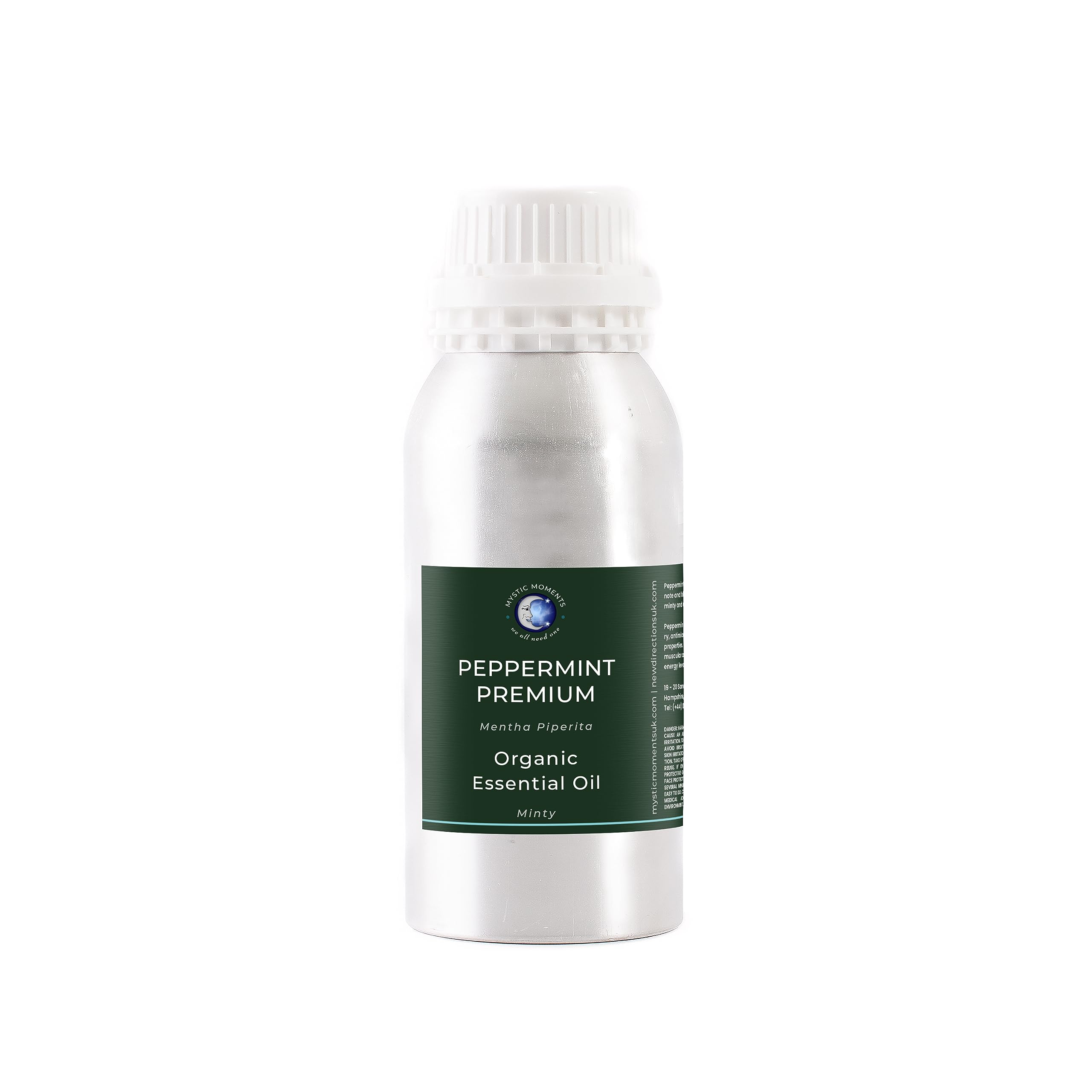 Mystic Moments | Premium Organic Peppermint Essential Oil (Mentha piperita) 1Kg | Fresh Cooling Mint Aroma | Energising Home Ambience | Aromatherapy & DIY Blends